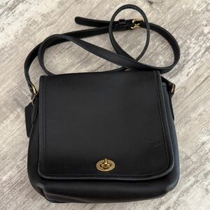 Coach Companion Black Leather Crossbody Bag